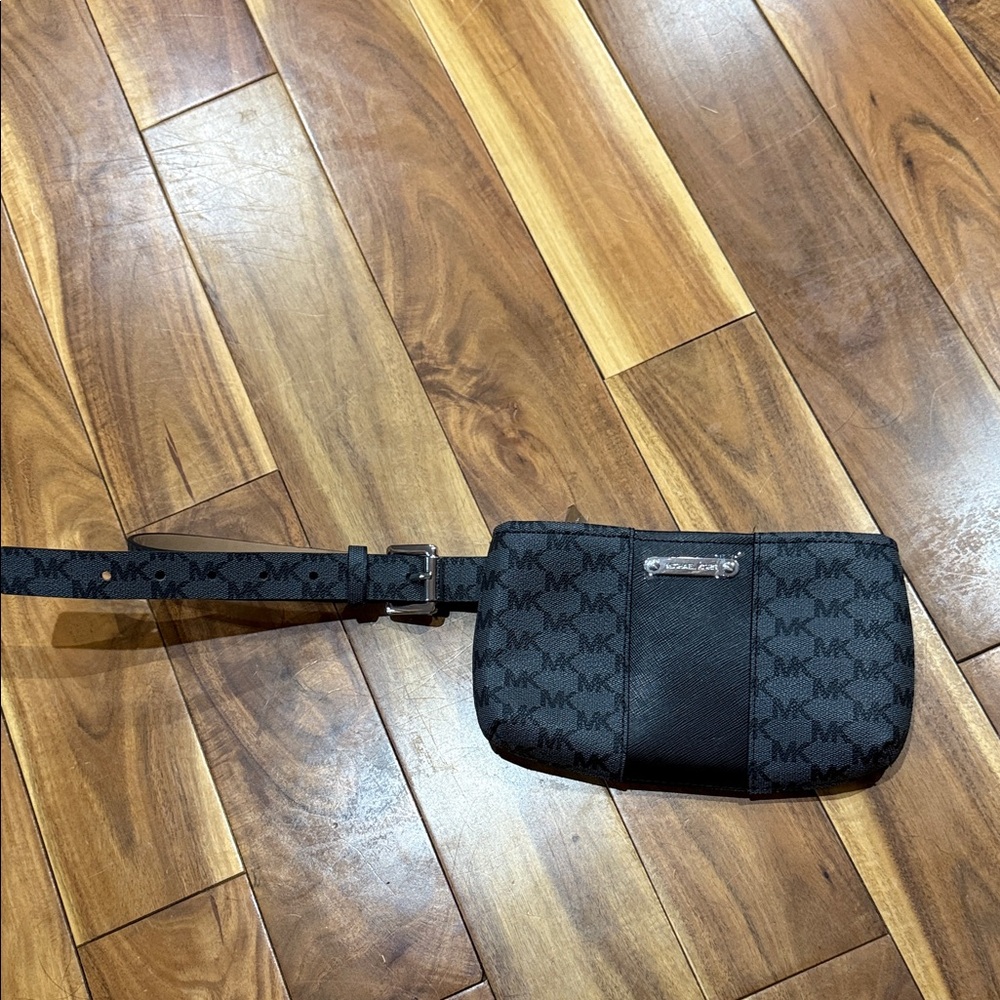Michael Kors Black and Gray Women’s Belt Bag